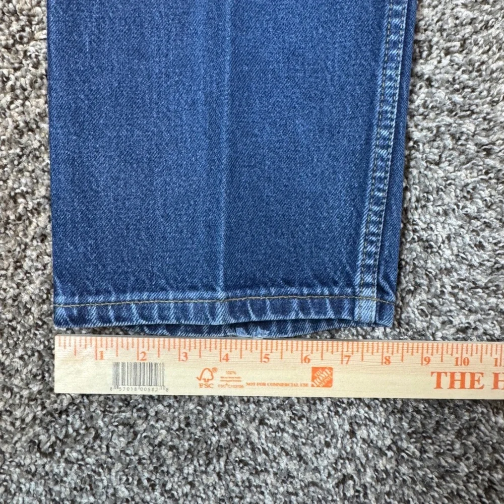 Vintage Levis 505 Mens 36x32 Starched Jeans Faded Dark Wash Straight Regular Fit